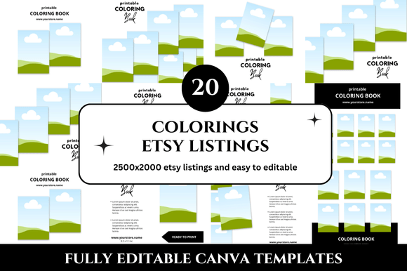 20 Colorings Etsy Listings Mockup: Your Ultimate Design Shortcut