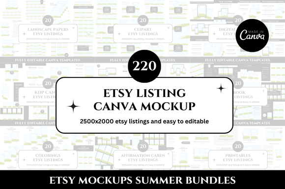 220 Etsy Listings Mockup Bundles for Your Digital Shop