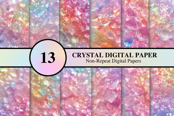 Crystal Digital Paper: 13 High-Resolution Textures for Modern Projects