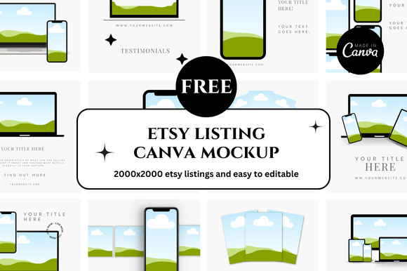 FREE! 16 Etsy Canva Mockup Templates: A Practical Toolkit for Sellers