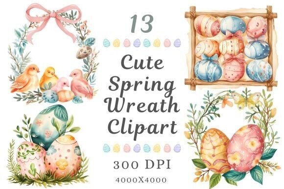 Freshen Up Your Creative Projects with Cute Spring Wreath Clipart