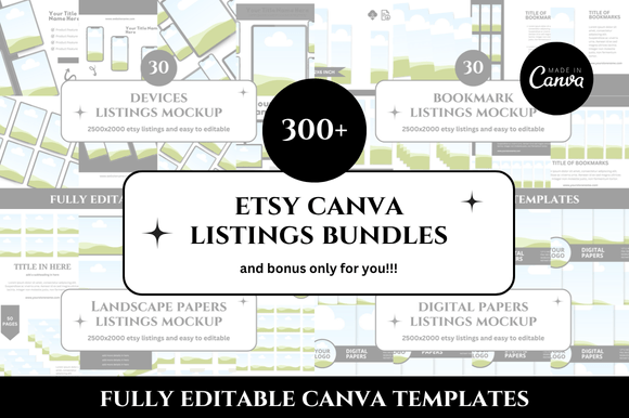 Streamline Your Etsy Shop: The 330 Listings Mockup Bundle