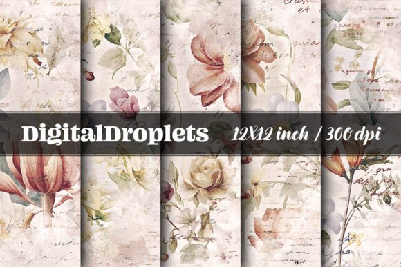 Watercolor Florals Vol.1: A Designer's Guide to Botanical Papers